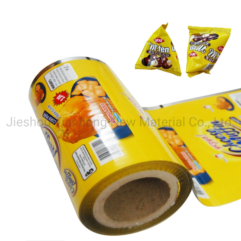 Metallized PET Flexible Packaging Film BOPP Laminating Cereal Bar Biscuits Cookies Chips Food Packing Film Roll