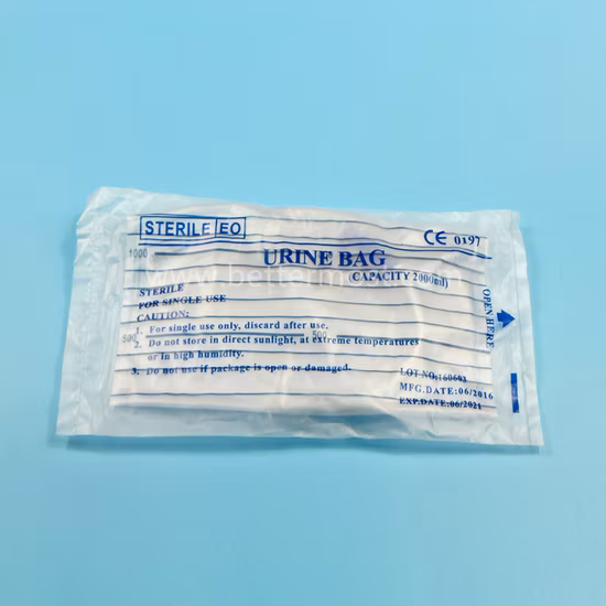 Bm® Einweg-Urin-Drainagebeutel aus hochwertigem medizinischem PVC ISO13485 CE